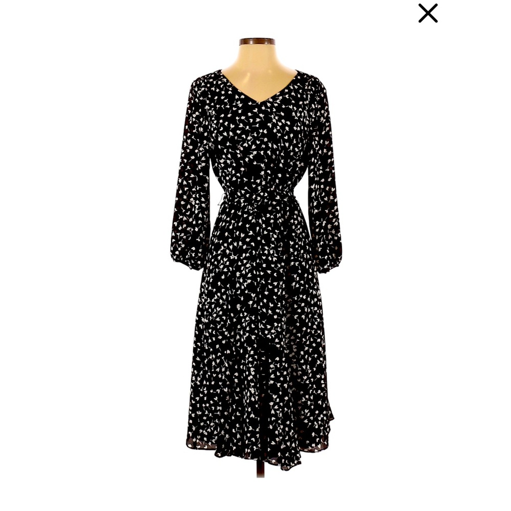 Talbots Black Floral Dresss